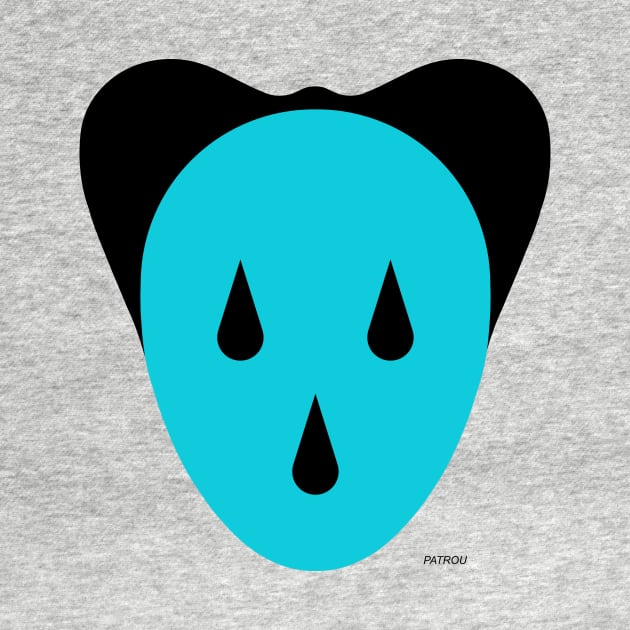 Mouse Head Blue /  Black by patrou